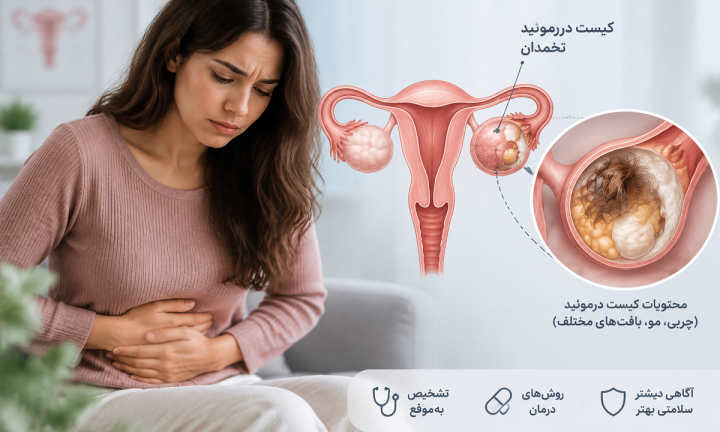 علت کیست درموئید تخمدان